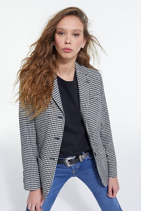 SIMPLE SOFT JACKET BLACK WHITE 1