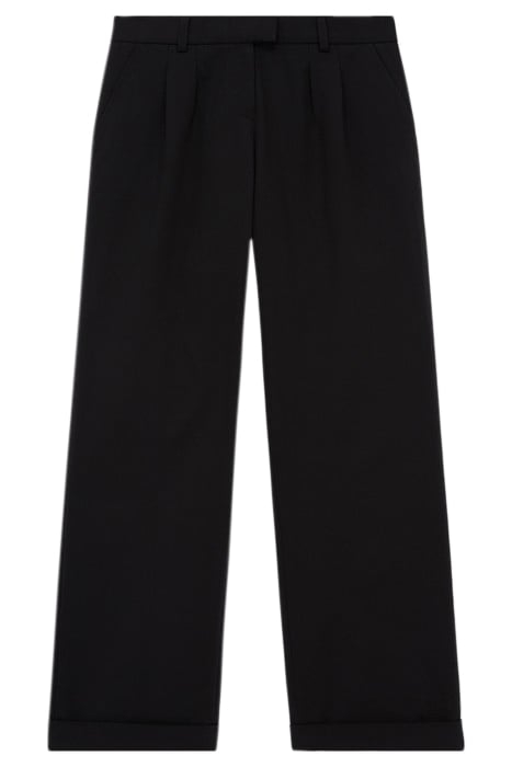SINGLE TROUSERS WITH PLEATS AND LAPELS BLACK 1