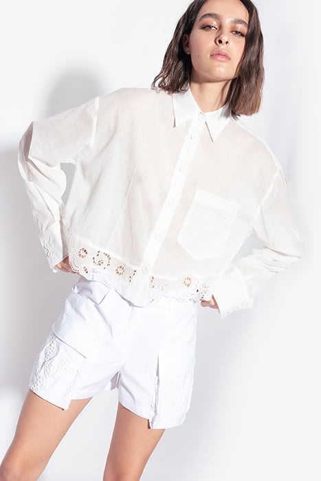 SAINT TROPEZ SHORTS TELA PARACADUTE CON DETTAGLI SANGALLO PU 8