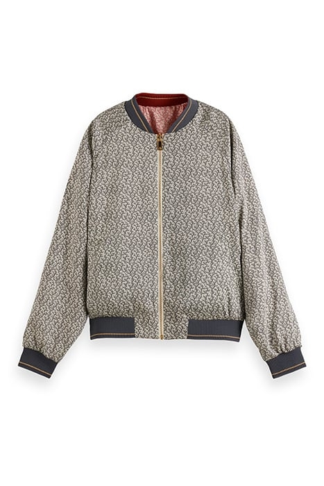 PRINTED REVERSIBLE BOMBER JACKET CORAL 3