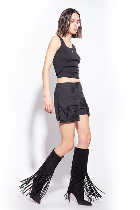 SAINT TROPEZ SHORTS TELA PARACADUTE CON DETTAGLI SANGALLO BL 7