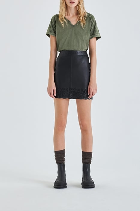 KHAKI QUILTED-SLEEVE T-SHIRT ARMY 3
