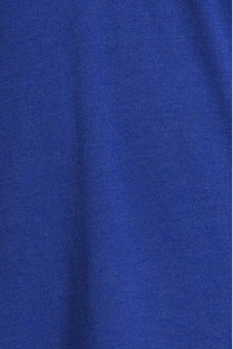 V-NECK LADDER DETAIL LOOSE FIT T-SHIRT ELECTRIC BLUE 5