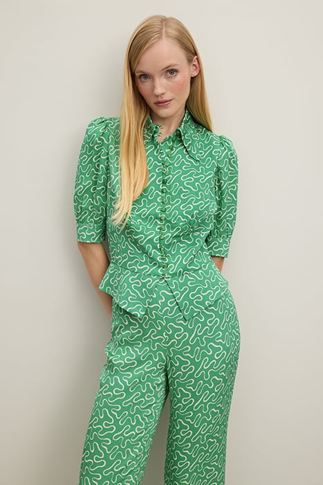 ELSIE SPOT BUTTON-DOWN SHIRT MULTICOLOR 6