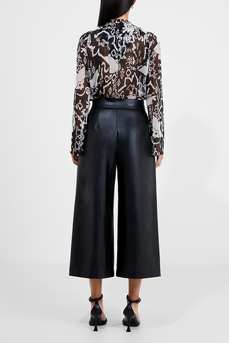 CROLENDA PU CROPPED TROUSERS BLACK 2