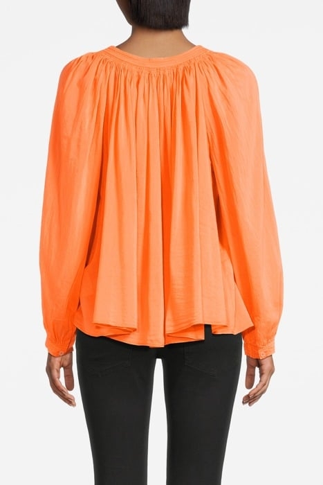 COTTON SILK VOILE LONG SLEEVES BOHEMIAN SHIRT ORANGINA 2