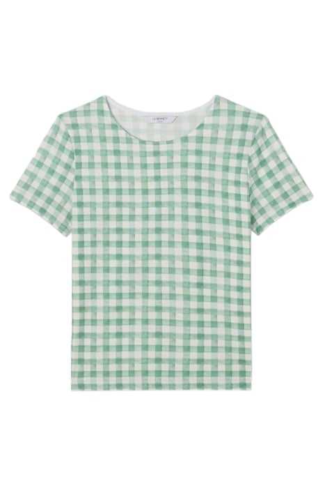 CALDER GINGHAM T-SHIRT CREAM 4