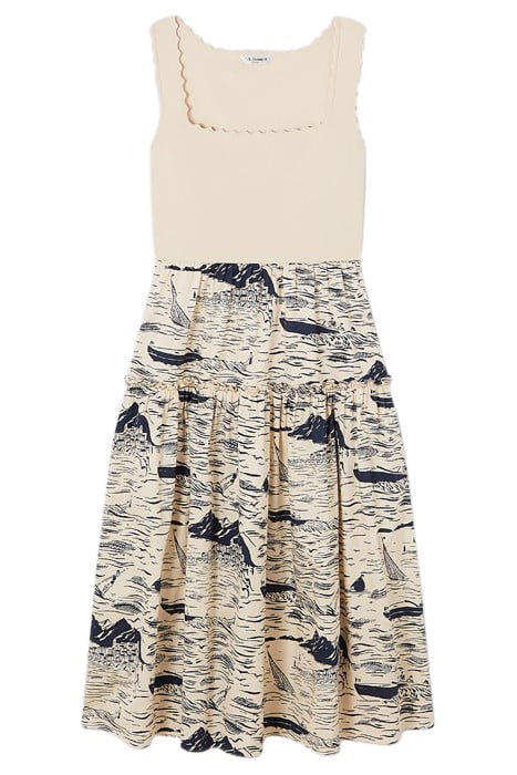 CROSBY RIVERA MIDI DRESS NAVY/CREAM 3