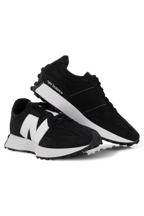 BLACK AND WHITE NEW BALANCE 327 TRAINERS BLACK 5