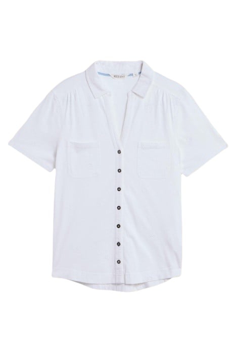 PENNY POCKET EMBROIDERED SHIRT PALE IVORY 3