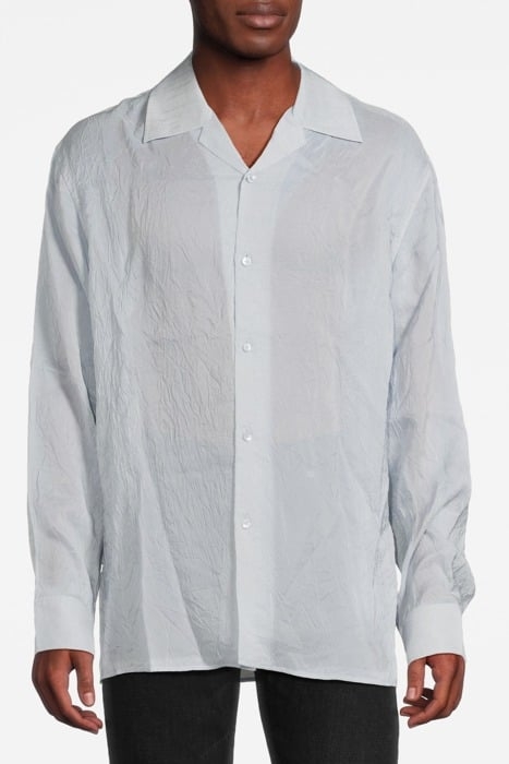 CRINKLED RESORT SHIRT ICE BLUE 1
