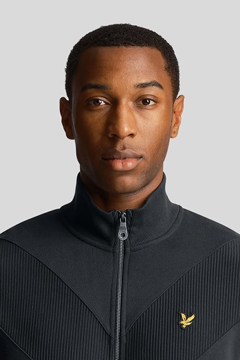 CHEVRON ZIP THROUGH TRACK JACKET BLACK ICE 5