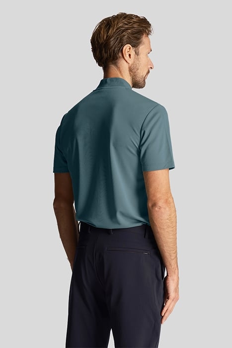 BOMBER COLLARED POLO SHIRT IRON BLUE 2