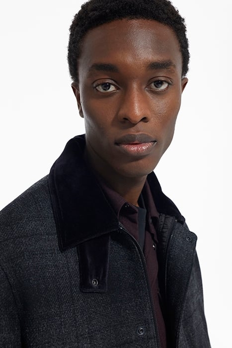 BLOUSON CARREAUX GRIS ET NOIR ZIPE GREY BLACK 6