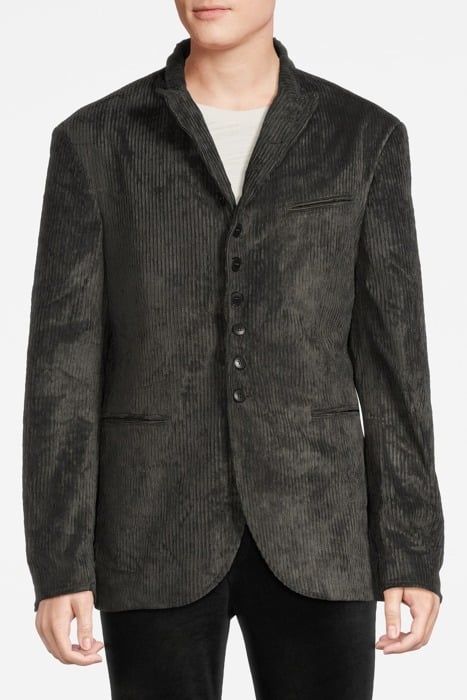 WOODWARD SLIM FIT CONVERTIBLE PEAK LAPEL IRON GREY 1