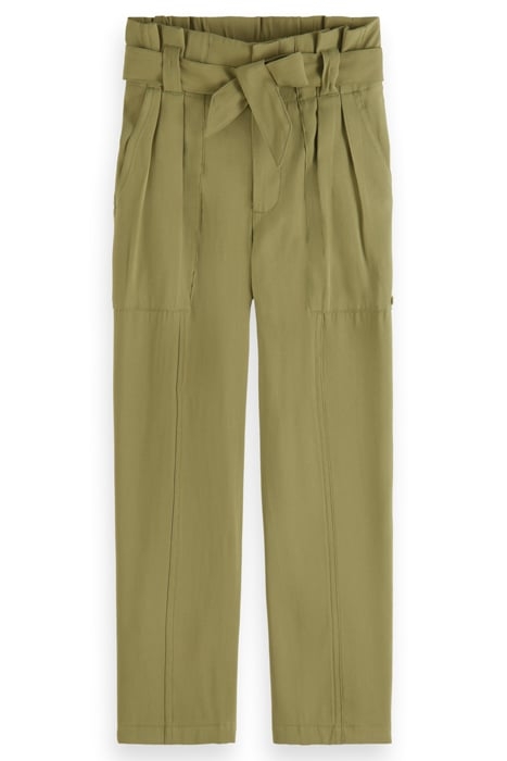 GIRLS HIGH-RISE PAPER BAG PANTS MILITARY 4