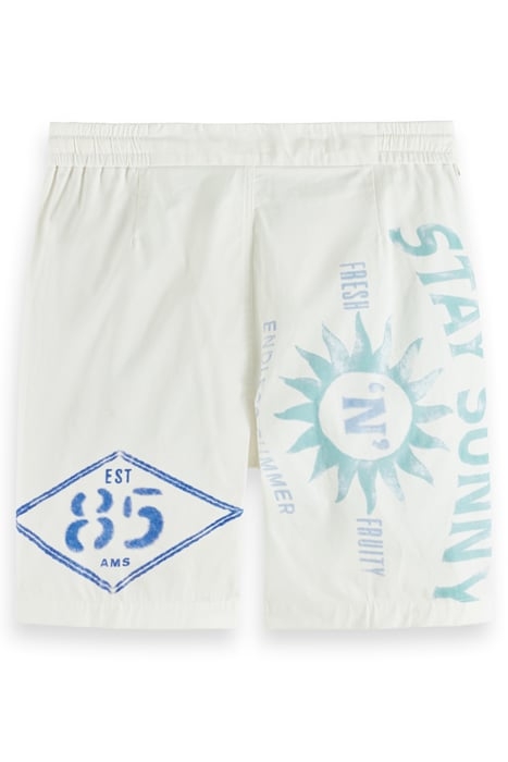 FAVE - PRINTED ORGANIC COTTON/ KAPOK BLEND BERMUDA SHORT STA 5