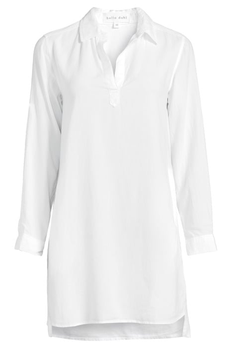LONG SLEEVE A-LINE DRESS WHITE 3