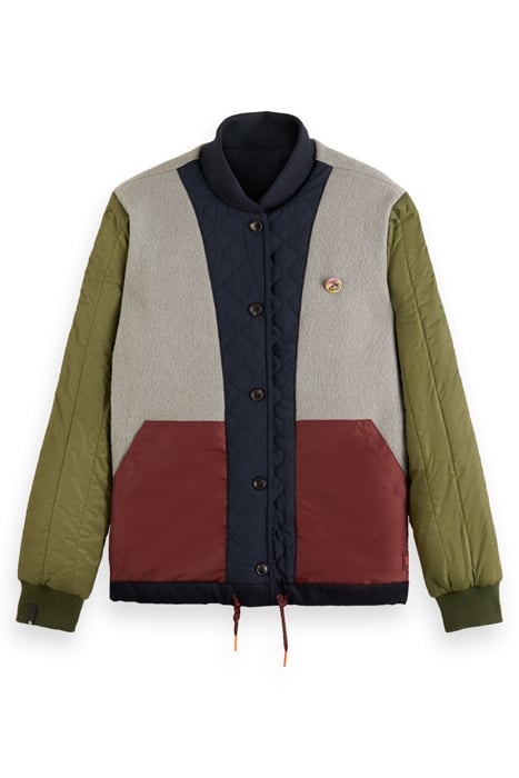 REVERSIBLE BOMBER JACKET IN MIXED QUALITIES NIGHT 6