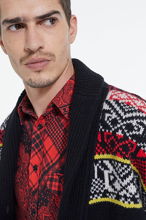 CARGIDAN COL CHALE JACQUARD BLACK / RED / YELLOW 6