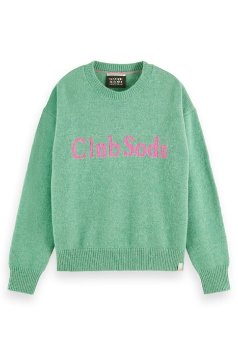 INTARSIA CLUB SODA PULLOVER FROZEN MINT 4