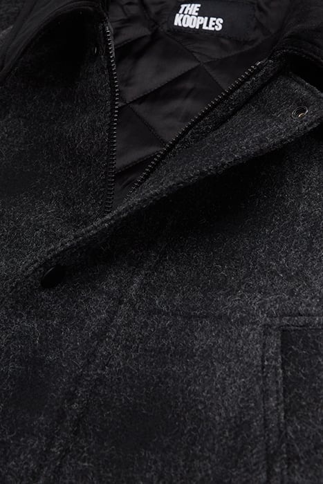 BLOUSON CARREAUX GRIS ET NOIR ZIPE GREY BLACK 7