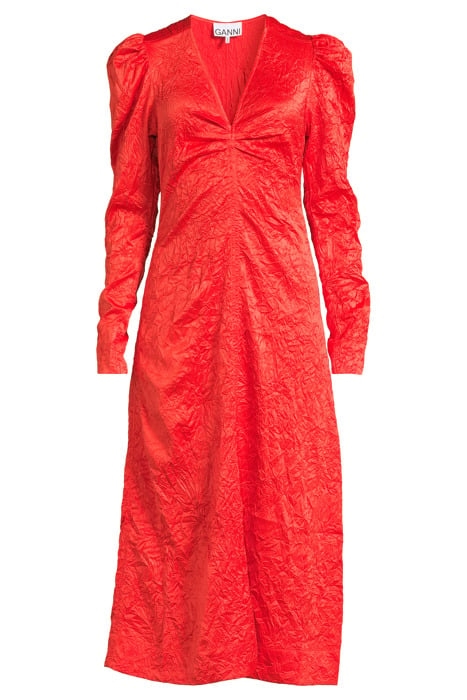 CRINKLED SATIN LONG DRESS GRENADINE 3