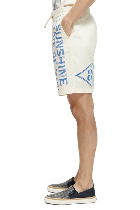 FAVE - PRINTED ORGANIC COTTON/ KAPOK BLEND BERMUDA SHORT STA 6