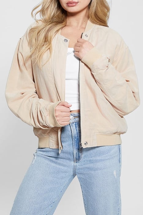 GUESS ECO LS ODESSA FLIGHT JACKET CALM SANDS MULTI 4