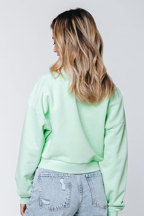 MIAMI PATCH CROPPED SWEAT NEON LIME 2