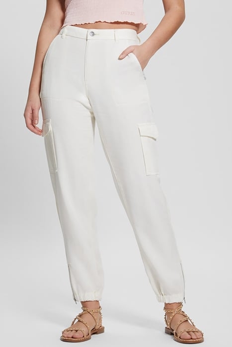 GUESS ECO ES BOWIE CARGO CHINO CREAM WHITE MULTI 1