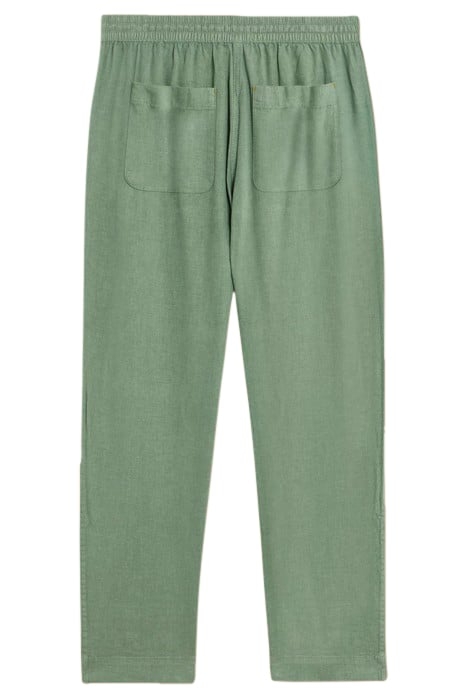 ELLE LINEN BLEND TROUSER MID GREEN 2