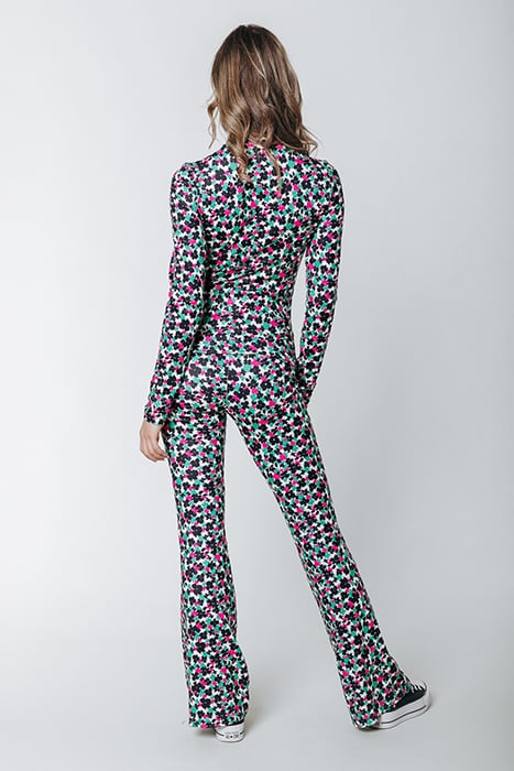 NEYO CUTE FLOWER PEACHED TURTLENECK TOP MULTICOLOR 3