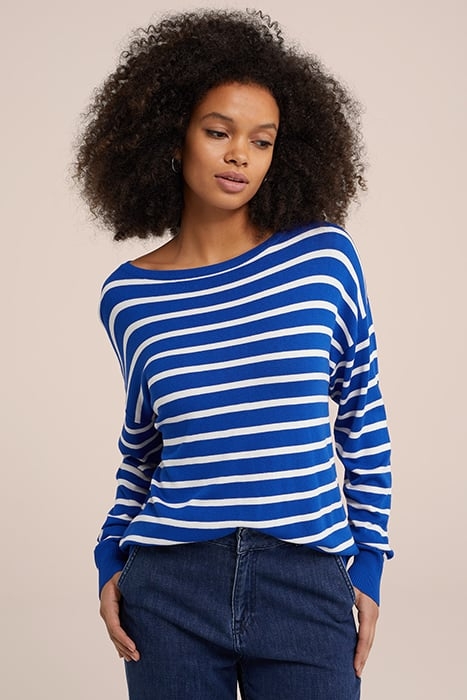 KNITTED PULLOVER COBALT BLUE 1