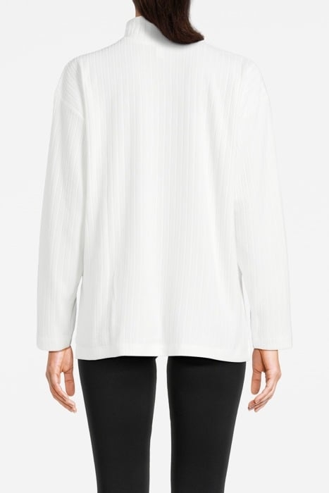CALLIE HIGH NECK RIB SWEATER WHITE - OUTLET PRICE 2