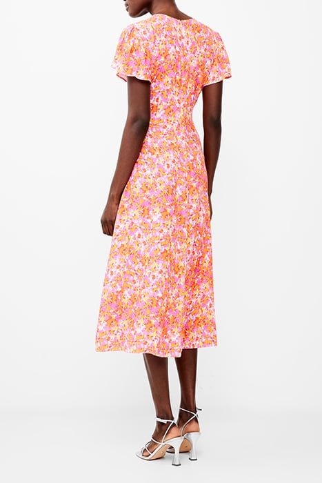 CASS DELPHINE SS V NK MIDI DRS PERSIMMON 2