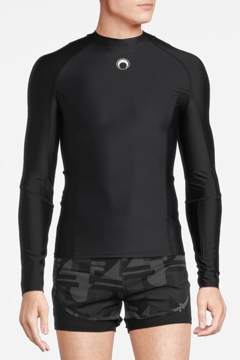 MARINE SERRE – ACTIVE JERSEY SECOND SKIN TOP BLACK 1