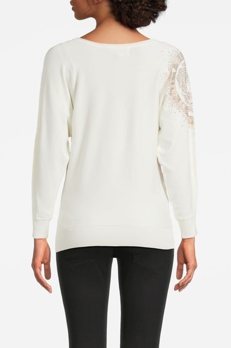 GUESS ECO LESLIE LOGO BAT SLEE CREAM WHITE 2