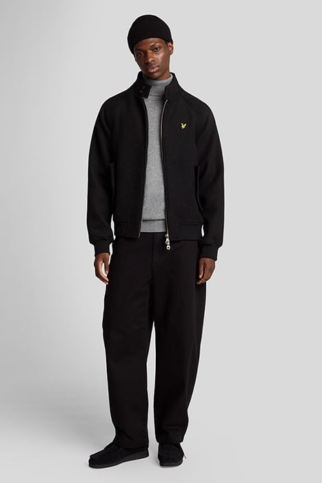 DOUBLE FACE WOOL HARRINGTON JET BLACK 3