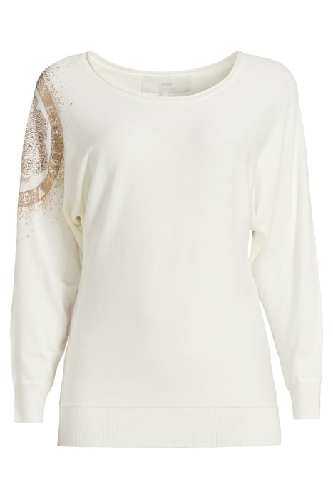 GUESS ECO LESLIE LOGO BAT SLEE CREAM WHITE 3