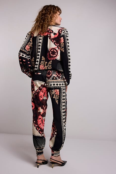 TROUSERS SCARF PRINT ELASTANE BLACK 3