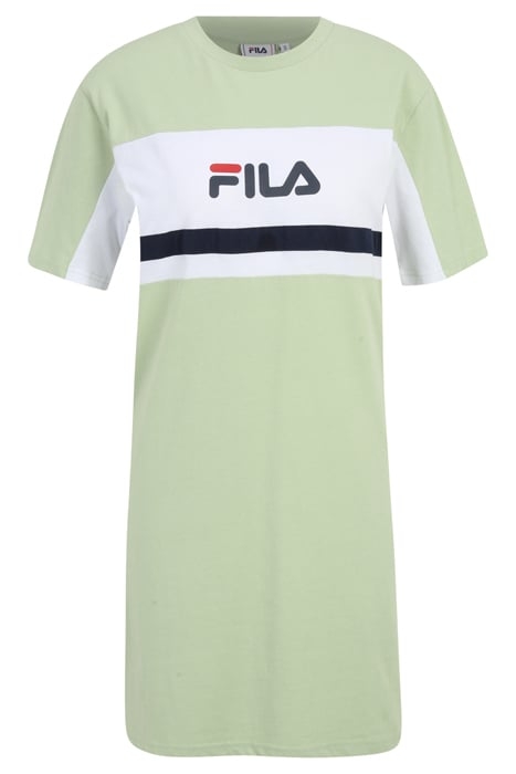 LISHUI BLOCKED TEE DRESS SMOKE GREENBRIGHT WHITE 4