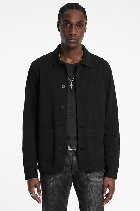 KENMARE LS CHORE JACKET WITH EARTH TEXTU BLACK 1