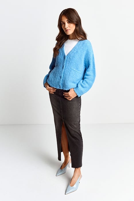 V-NECK CARDIGAN SAPPHIRE BLUE 2