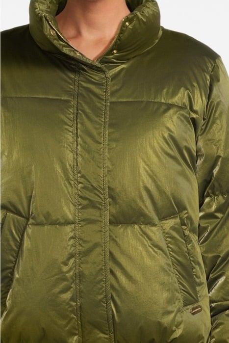 WATER RESISTANT METALLIC PUFFER JACKET WITH REPREVE® FILLING 4