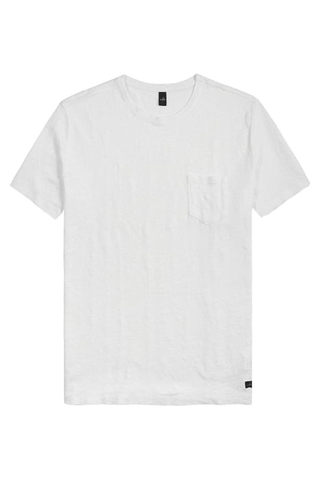 REESE | LINEN POCKET T-SHIRT PURE WHITE 1
