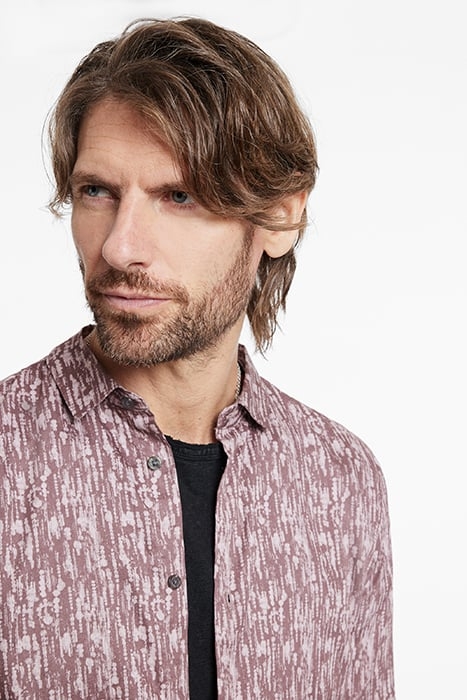 ROSS SLIM FIT LS SPORT SHIRT W/ MAUVE RE WORN MAUVE 3