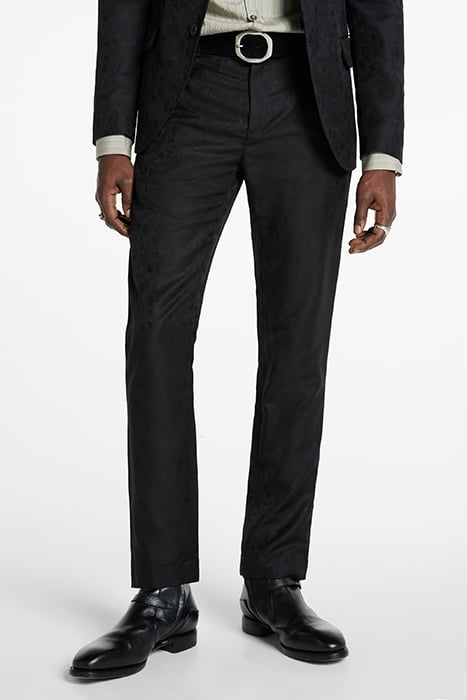 SLIM FIT PANTS WITH WELT HIP POCKET AND BLACK 2