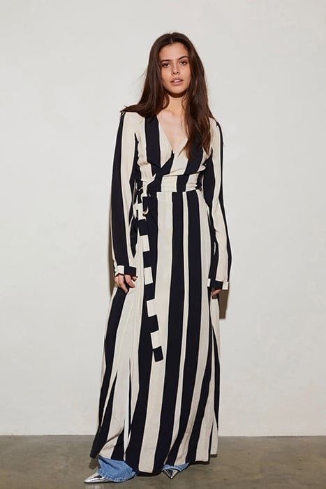 ZORA WRAP DRESS BEIGE 1