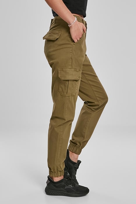 LADIES HIGH WAIST CARGO PANTS SUMMEROLIVE 7